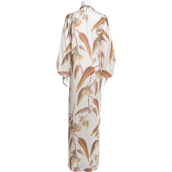 Andrea Iyamah Neema Eucalyptus Print Long Maxi Gown Dress Small/Medium - Picture 2 of 7